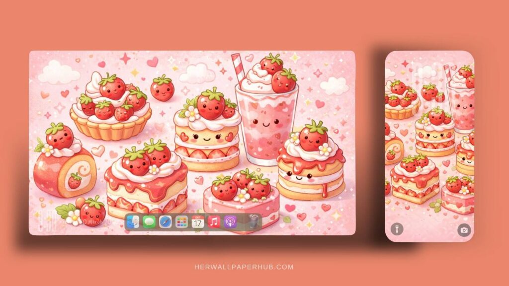 Aesthetic Strawberry Wallpaper