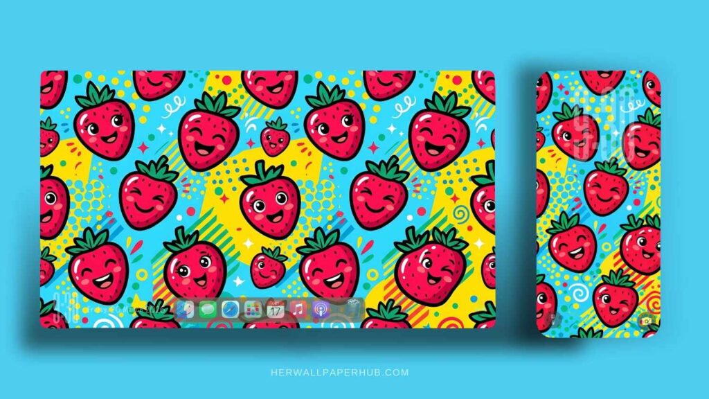 Aesthetic Strawberry Wallpaper