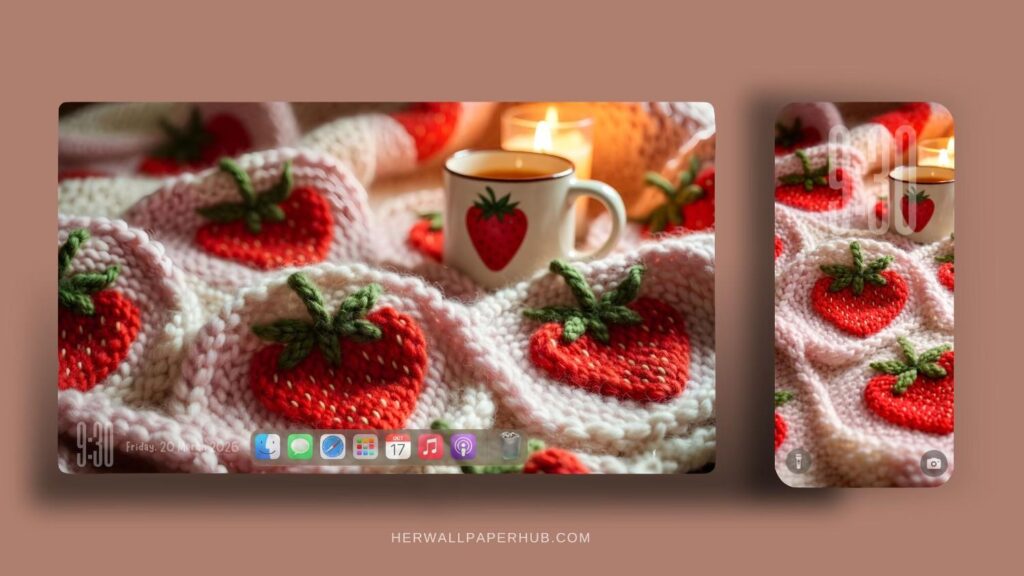 Aesthetic Strawberry Wallpaper