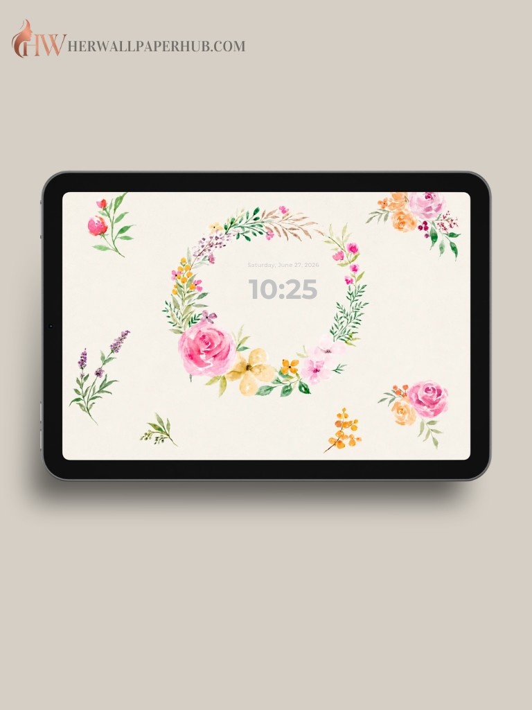 Aesthetic Watercolor Rose Wallpaper