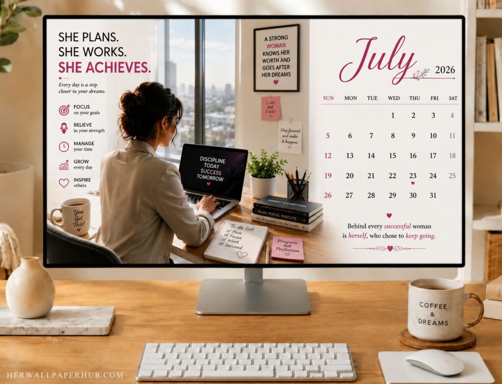 July 2026 Calendar Desktop Wallpaper