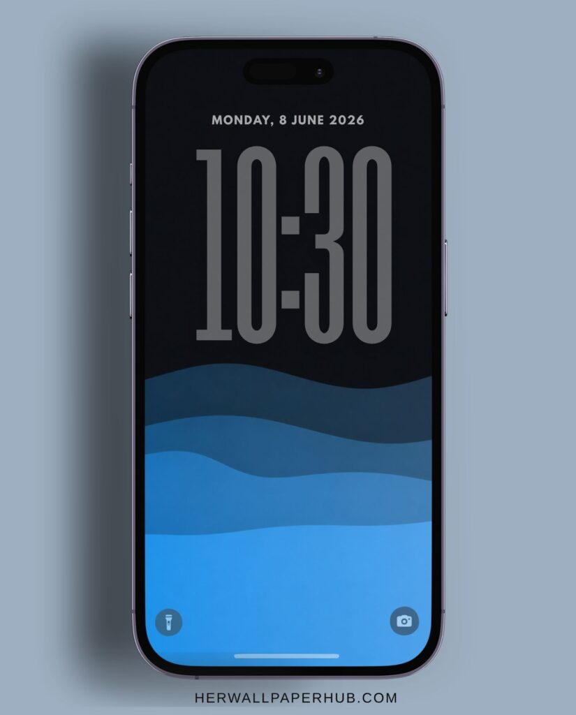 Minimalist Layered Wave Wallpaper Phone