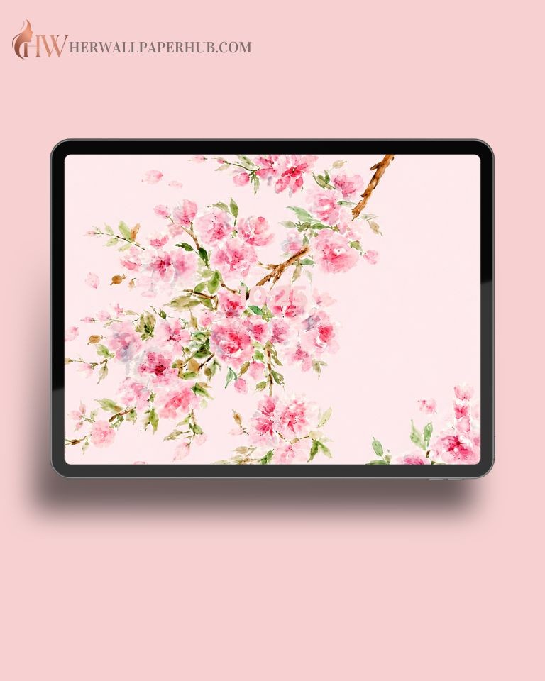 Watercolor Cherry Blossom Wallpaper