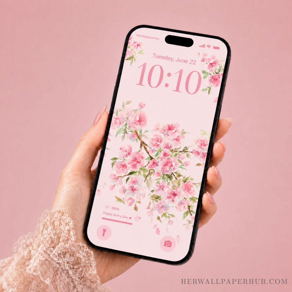 Watercolor Cherry Blossom Wallpaper 
