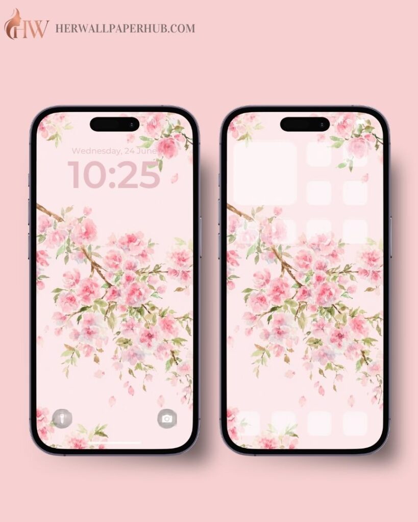 Watercolor Cherry Blossom Wallpaper