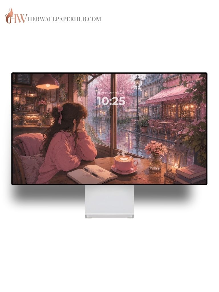 Moody Rainy Day Cafe Desktop Background Wallpaper