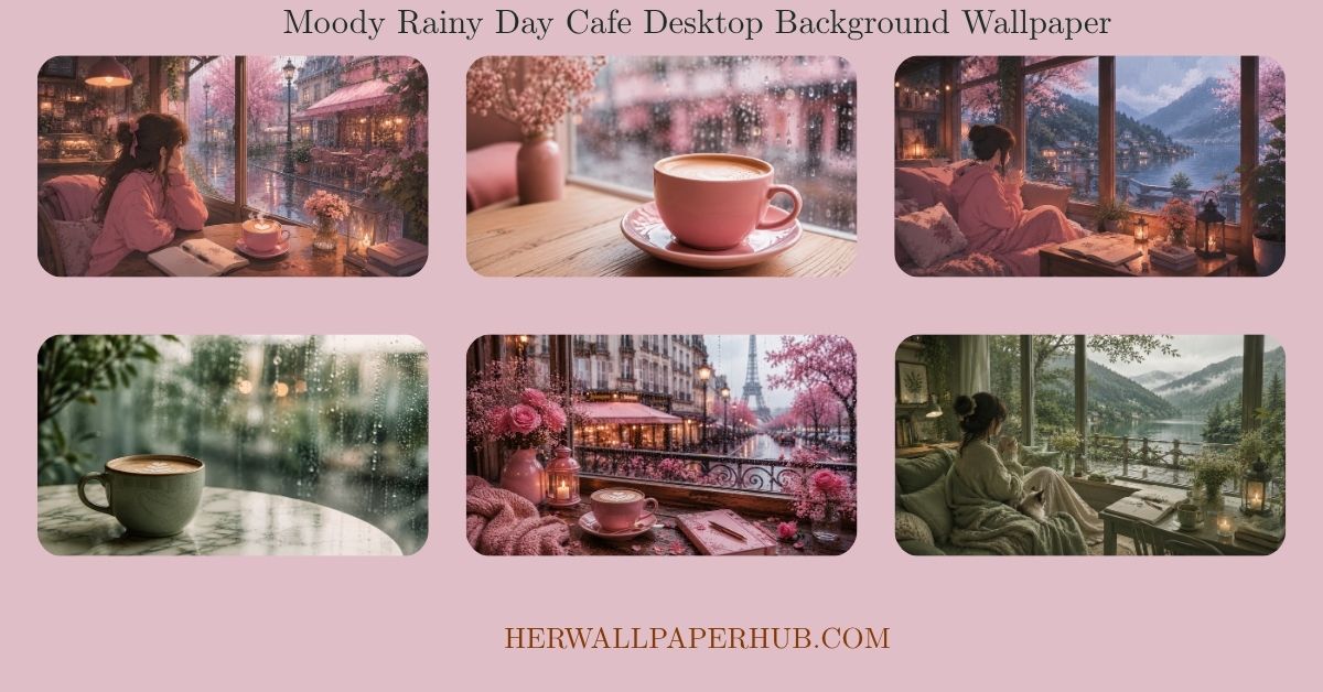 Moody Rainy Day Cafe Desktop Background Wallpaper