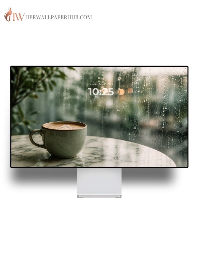Moody Rainy Day Cafe Desktop Background Wallpaper 